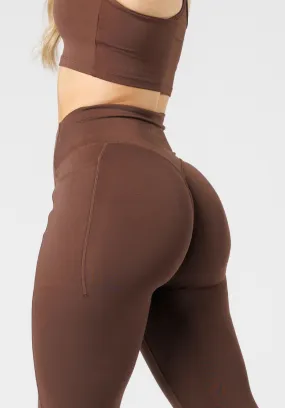 Sleek Fabric Second Fit Reluna Empower Sculptseam? Plus Pocket Legging Walnut