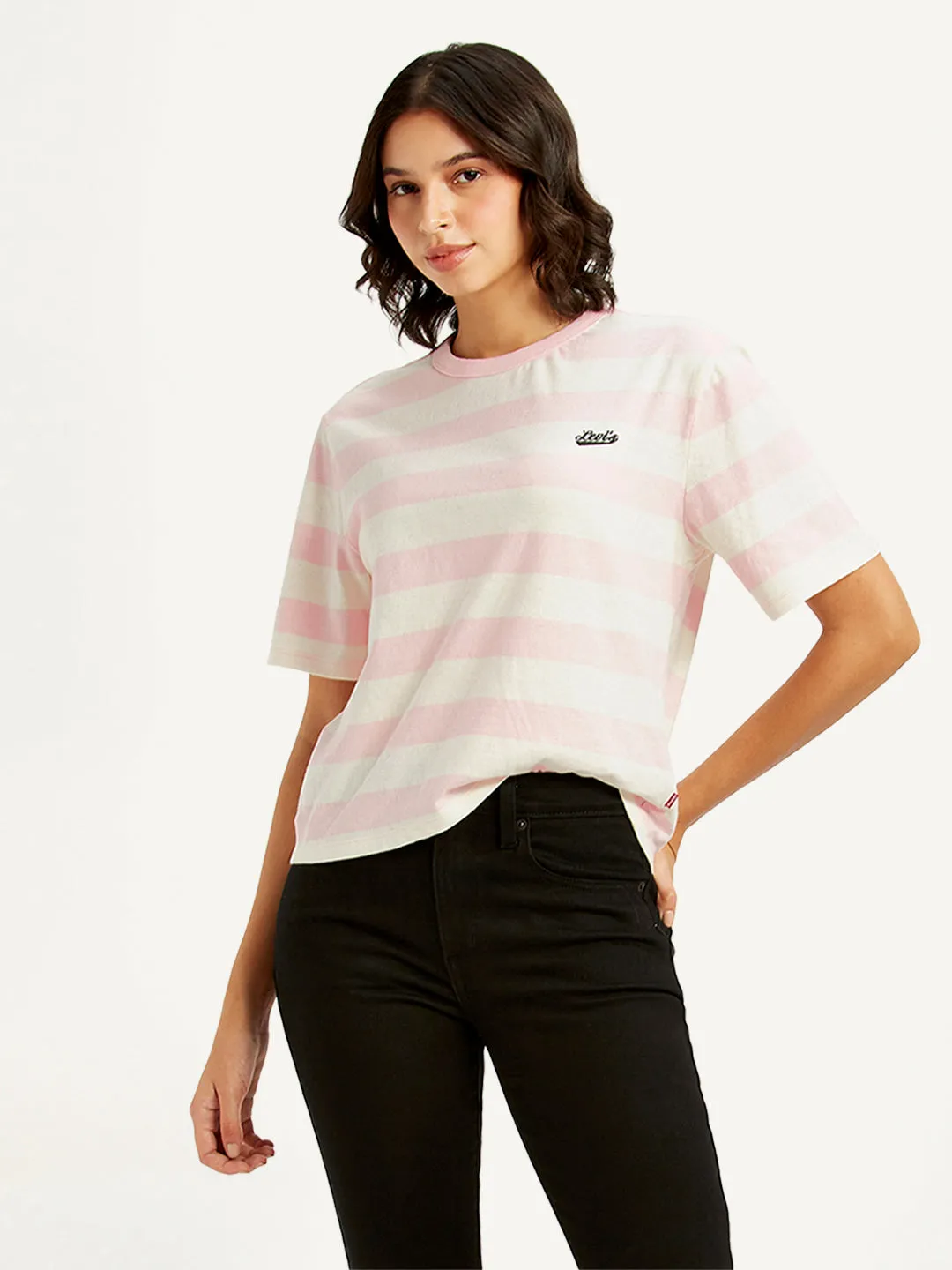 Women's Striped Relaxed Fit T-Shirt Relaxed Flex Timeless Must-Have