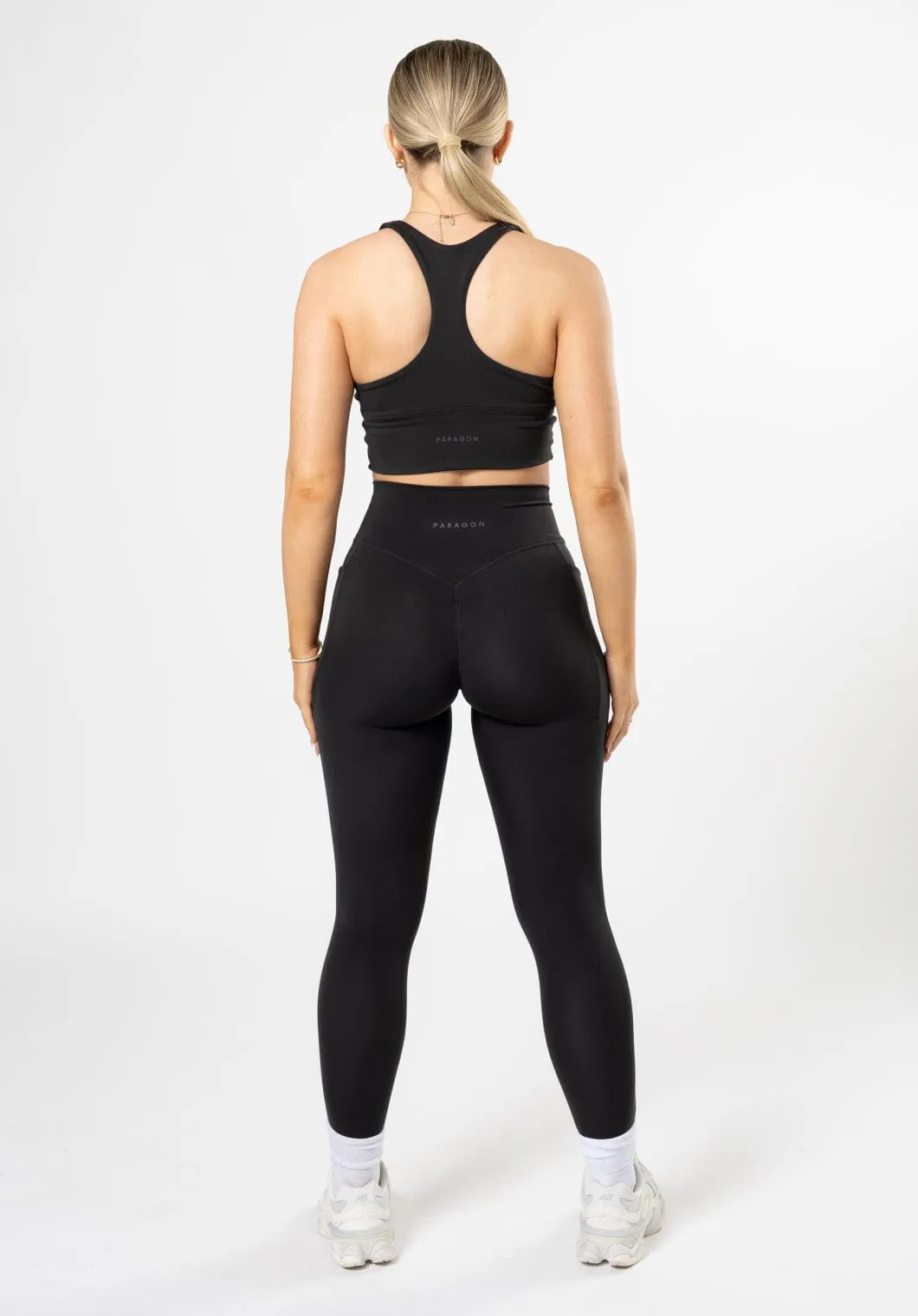 Reluna Dip Pocket Sculptseam? Legging Black Flexible Compression Max Comfort