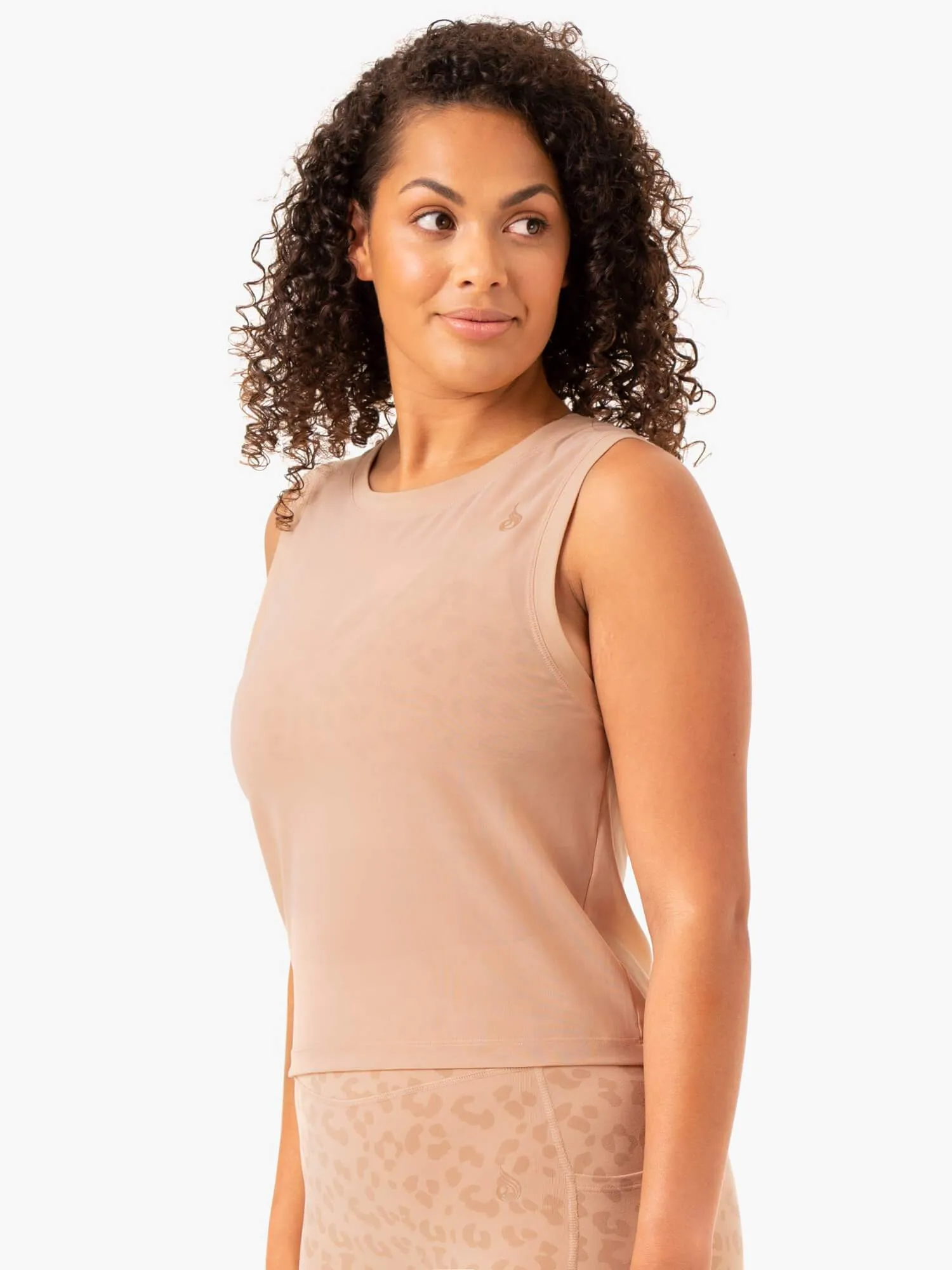 Thermoregulating Fabric Ultra Mesh Tank - Tan