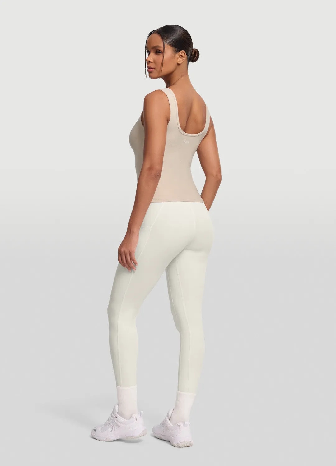 Button Front Tank Top Minimalist Design