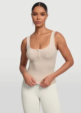 AntiPillingSurface Versatile Base Layer Button Front Tank Top