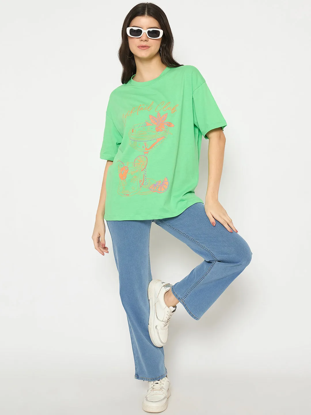 Lightweight Denim Blend Madame Light Blue Straight Fit Denim Jeans