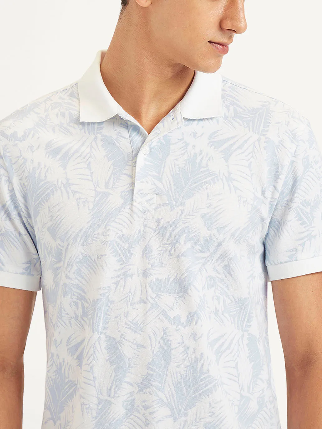 Men's Tropical Slim Fit Polo T-Shirt Effortless Style Tailored Comfort