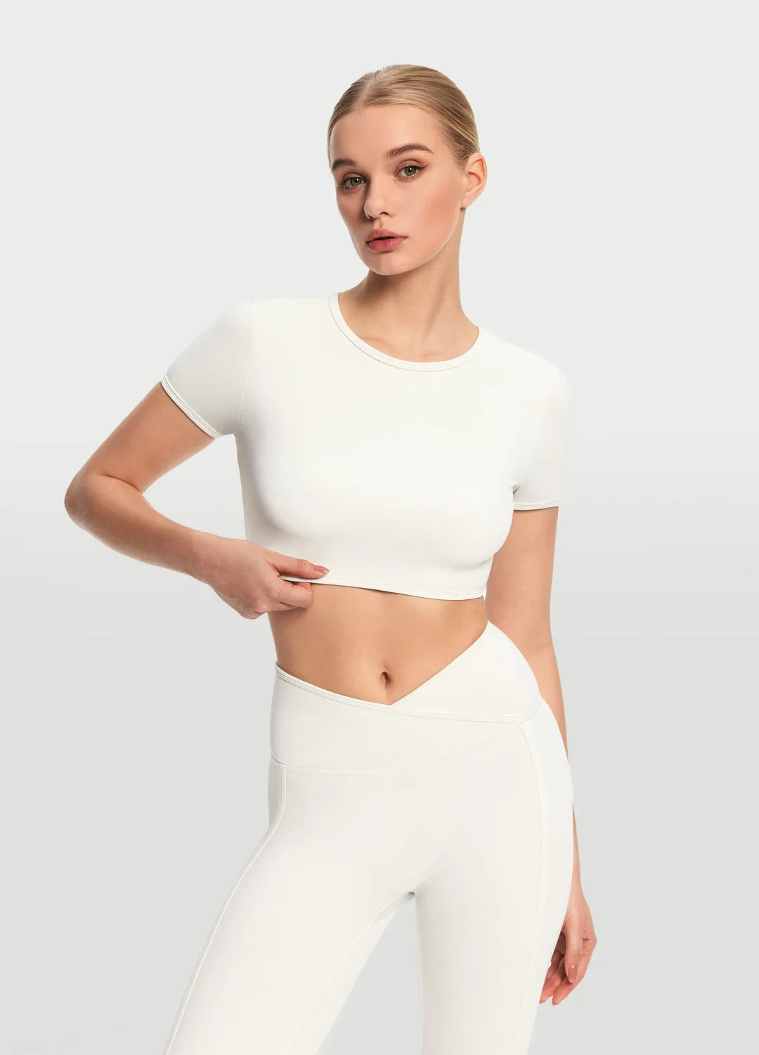 Casual Cropped T-Shirt Animal print wildness Flexible Fit Design