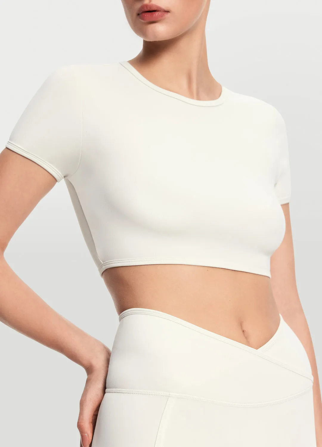 Casual Cropped T-Shirt semi-formal style