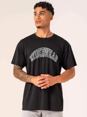 Hypoallergenic fabric Men's Collegiate T-Shirt - Black