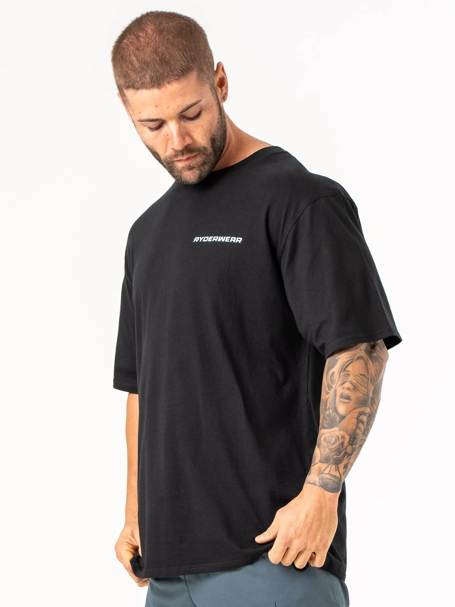 Light Fit Wear Energy Oversized T-Shirt - Black