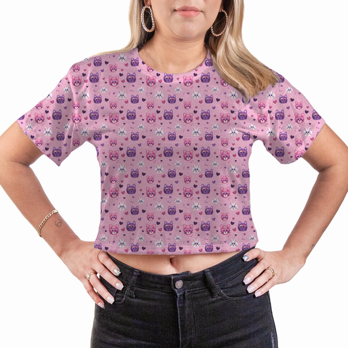 Cat Heart Eyes Unisex Cotton Blend