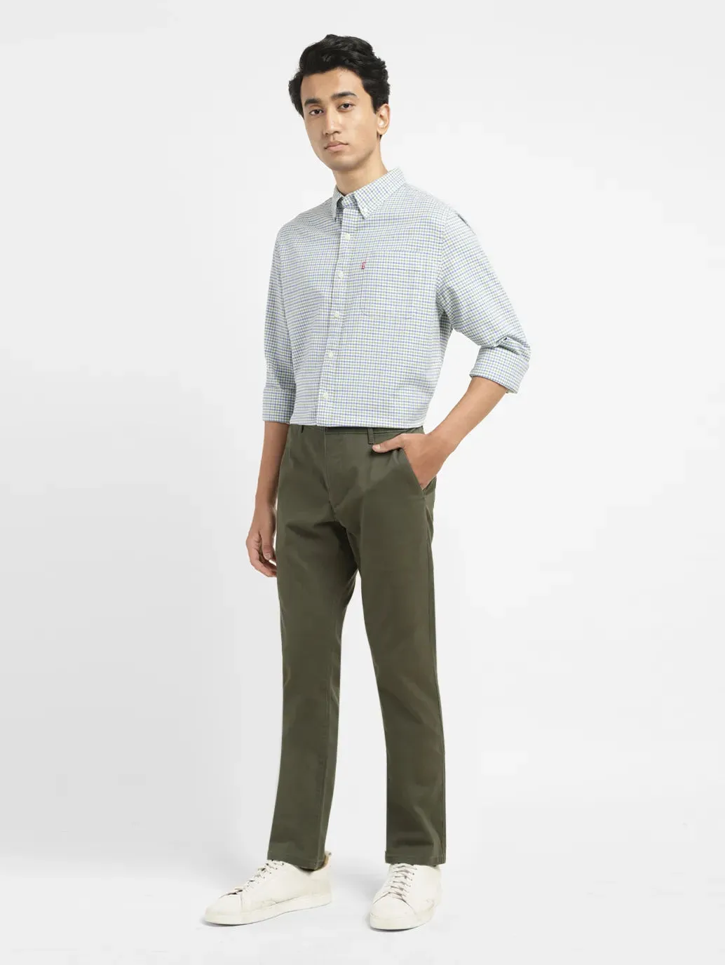 Men's 511 Dark Green Slim Fit Chinos ElasticWaistband