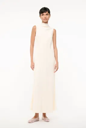 ARAYA DRESS | IVORY Cool Texture Sleek Cut