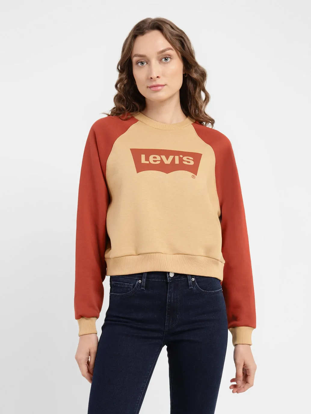 Youthful Vibe Stylish Layer Women's Brand Logo Round Neck Sweatshirt