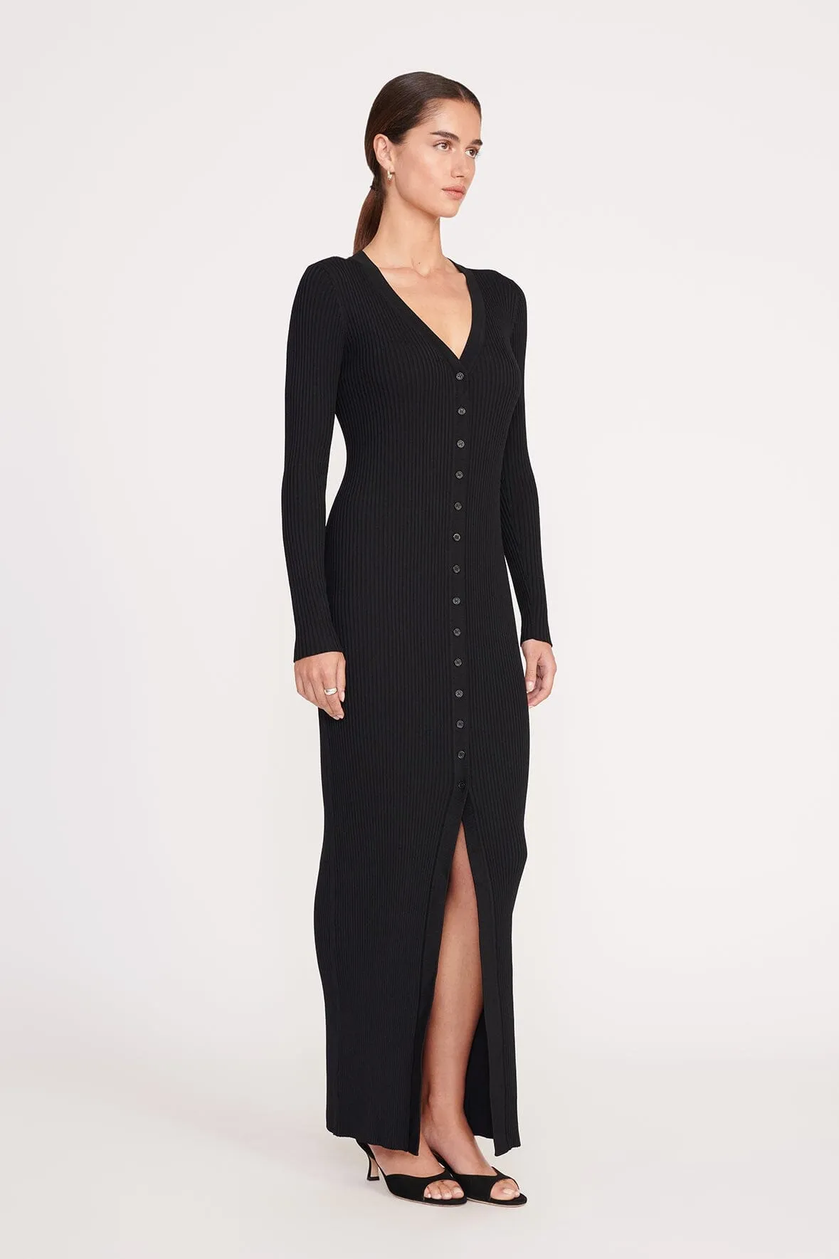 MAXI SHOKO SWEATER | BLACK Layered Texture