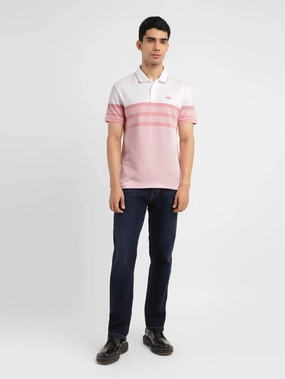 Men's Colorblock Slim Fit Polo T-shirt Breathable Cotton