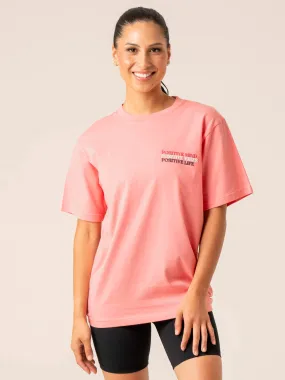 Positive Vibes T-Shirt - Pink Wear Resistant Fabric