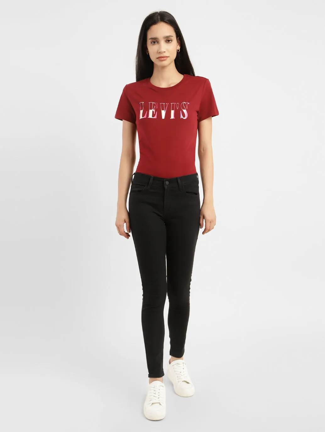 Stylish Casual Evening Stroll Music Event Smooth Casual Women's 710 Black Skinny Fit Mid Rise Jeans