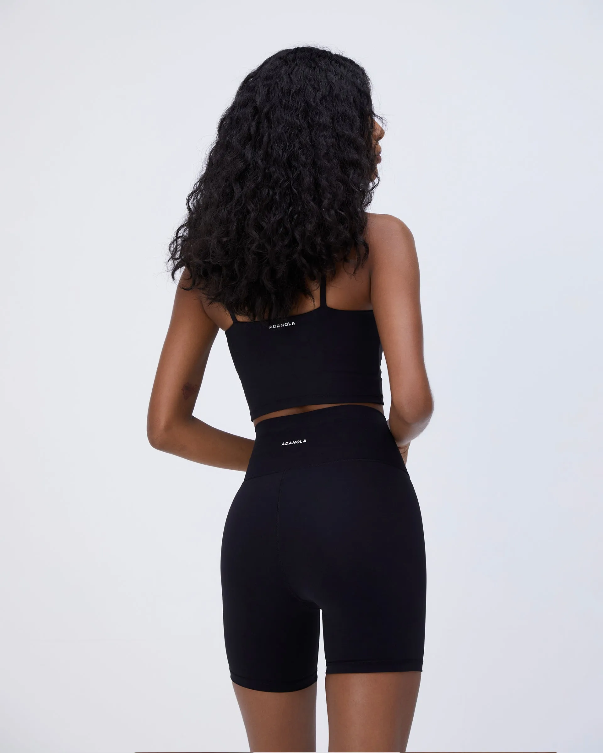 Designer Style Ultimate Wrap Over Crop Shorts - Black