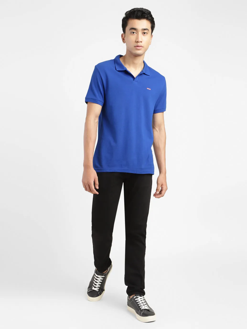 Men's Solid Polo T-shirt Refined Style Optimal Airflow Texture