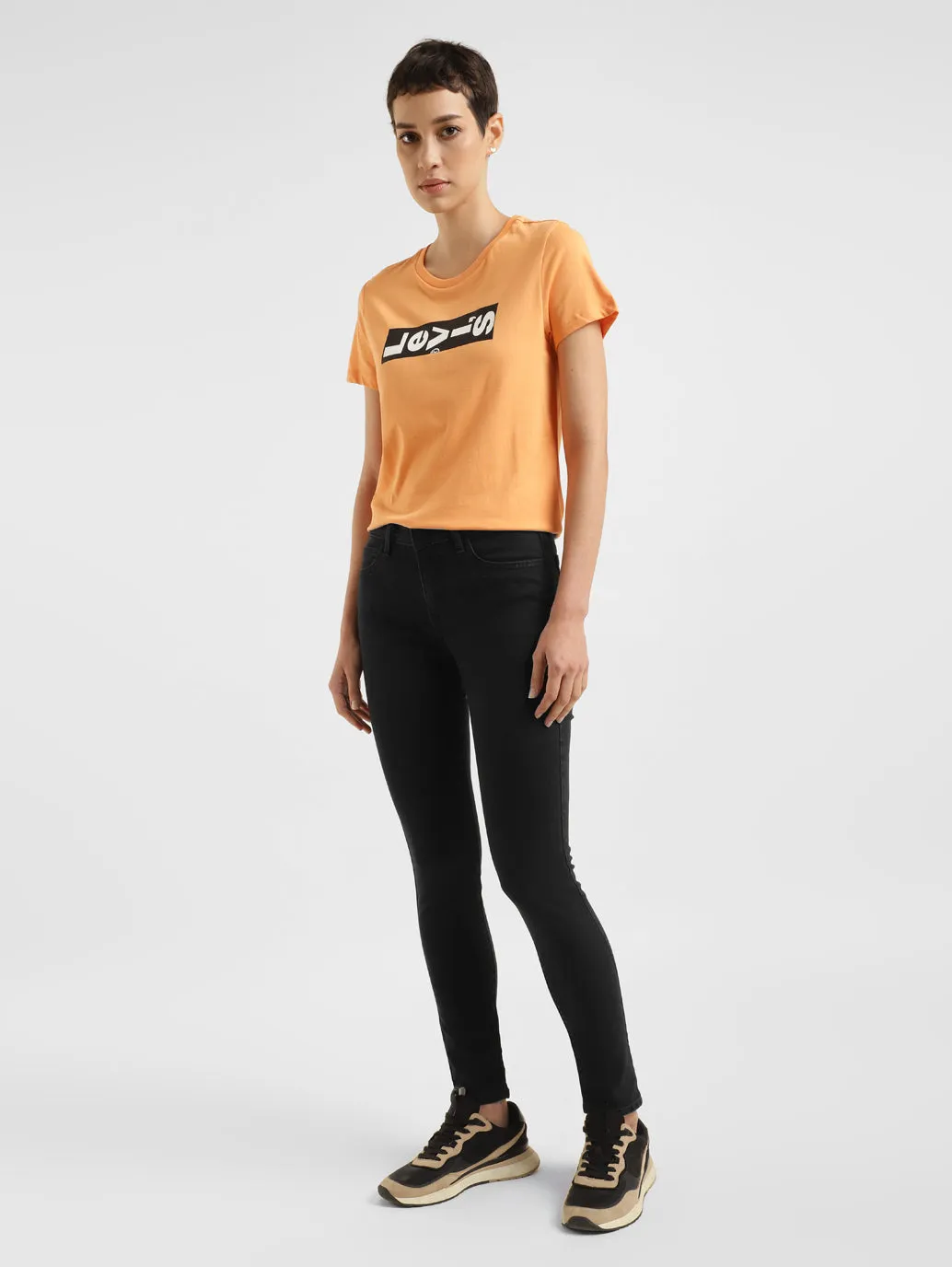 Wardrobe Classic Blended Style Women's 710 Black Skinny Fit Mid Rise Jeans