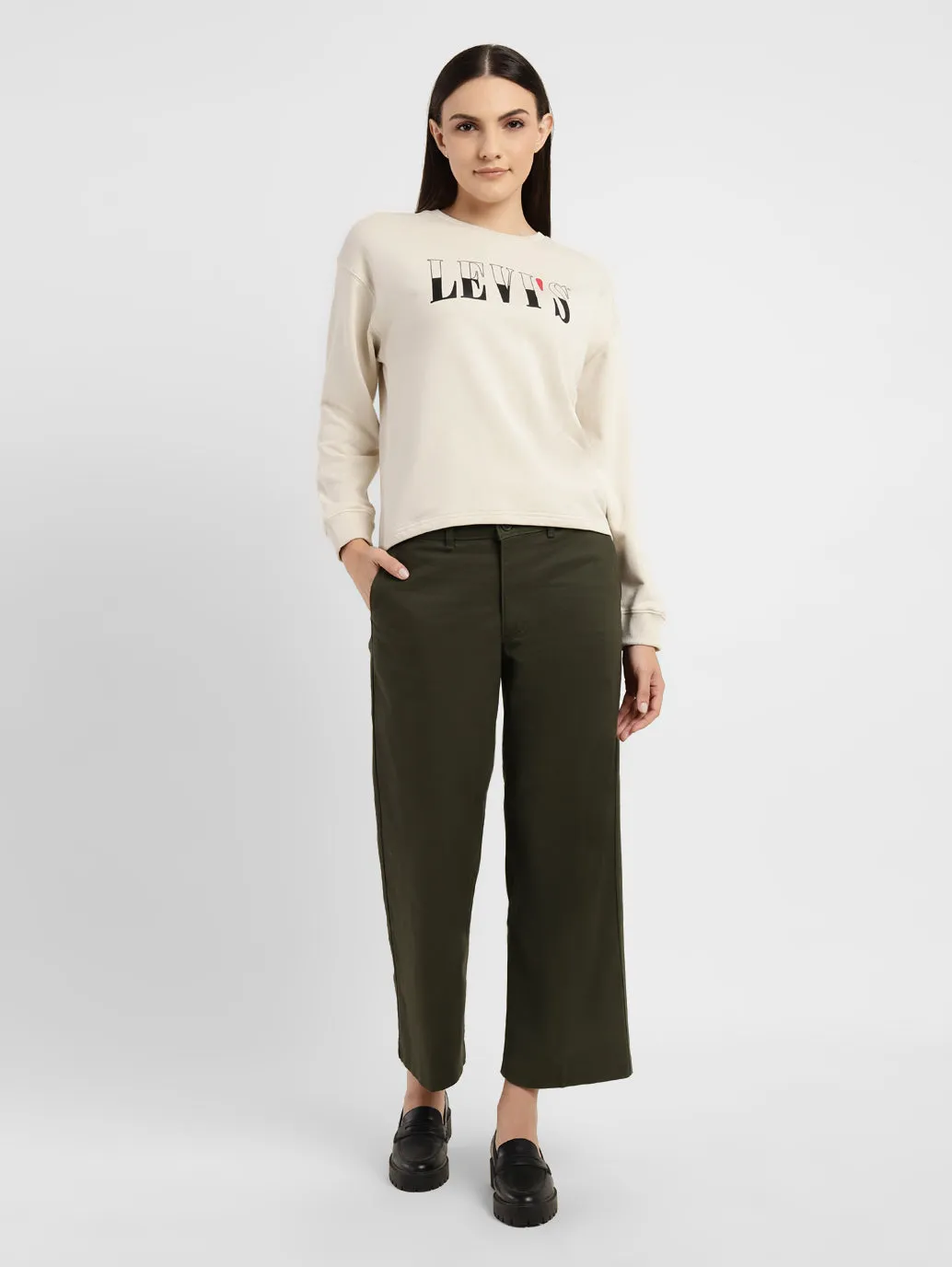 Women's Graphic Print Beige Crew Neck Sweatshirt product hiking suitable durability product party readiness