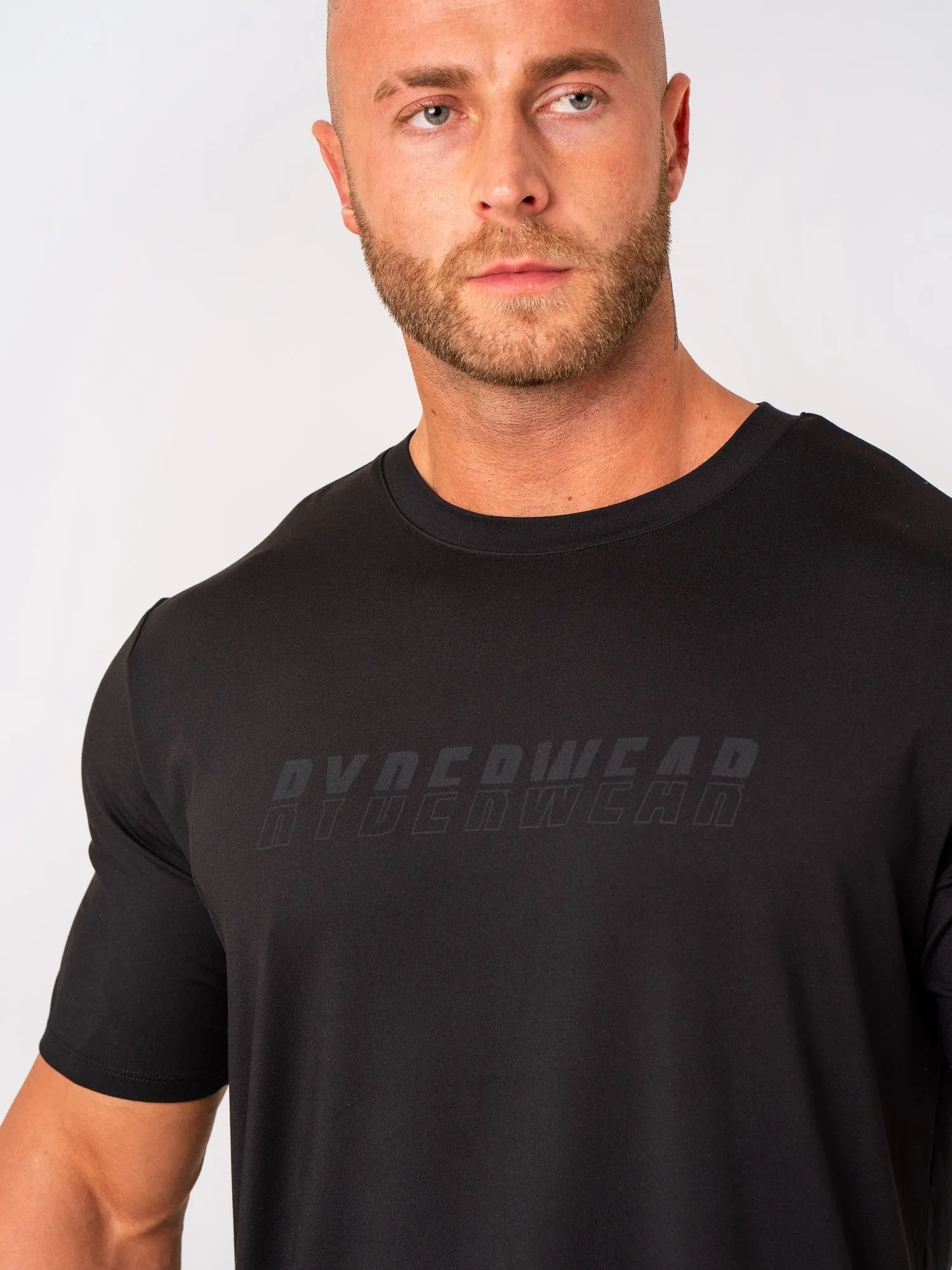 Button Down Soft Tech T-Shirt - Black