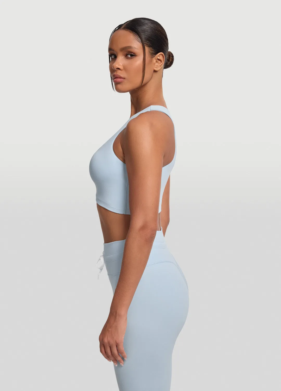 Reflective Safety Accents SoftTouch Two-Tone Crop Top
