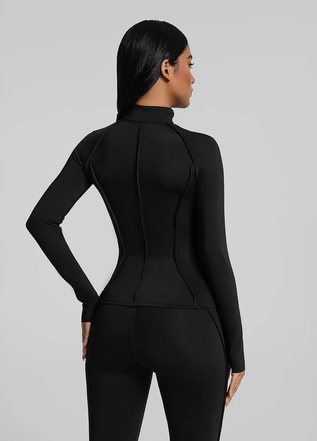 Outdoor Adventure Wear Contour Zip-Up Long Sleeve Top