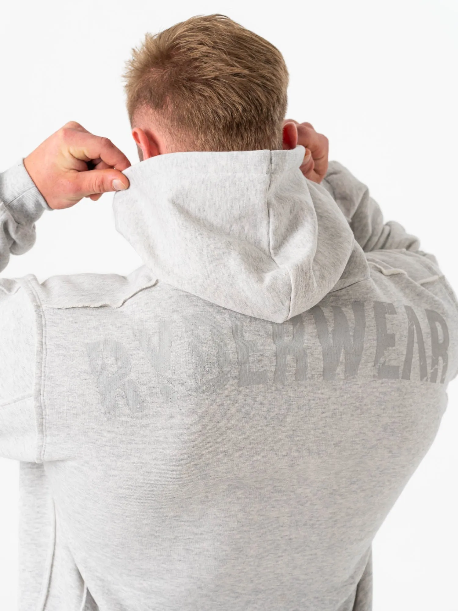 Travel Must Force Hoodie - Chalk Grey Marl