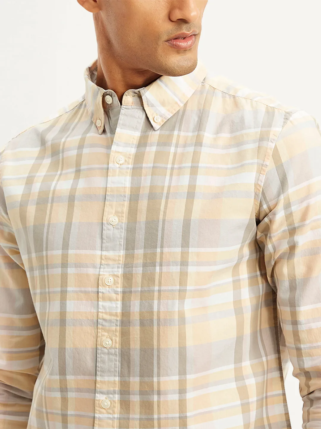 Quality Look Men's Checkered Slim Fit Shirt