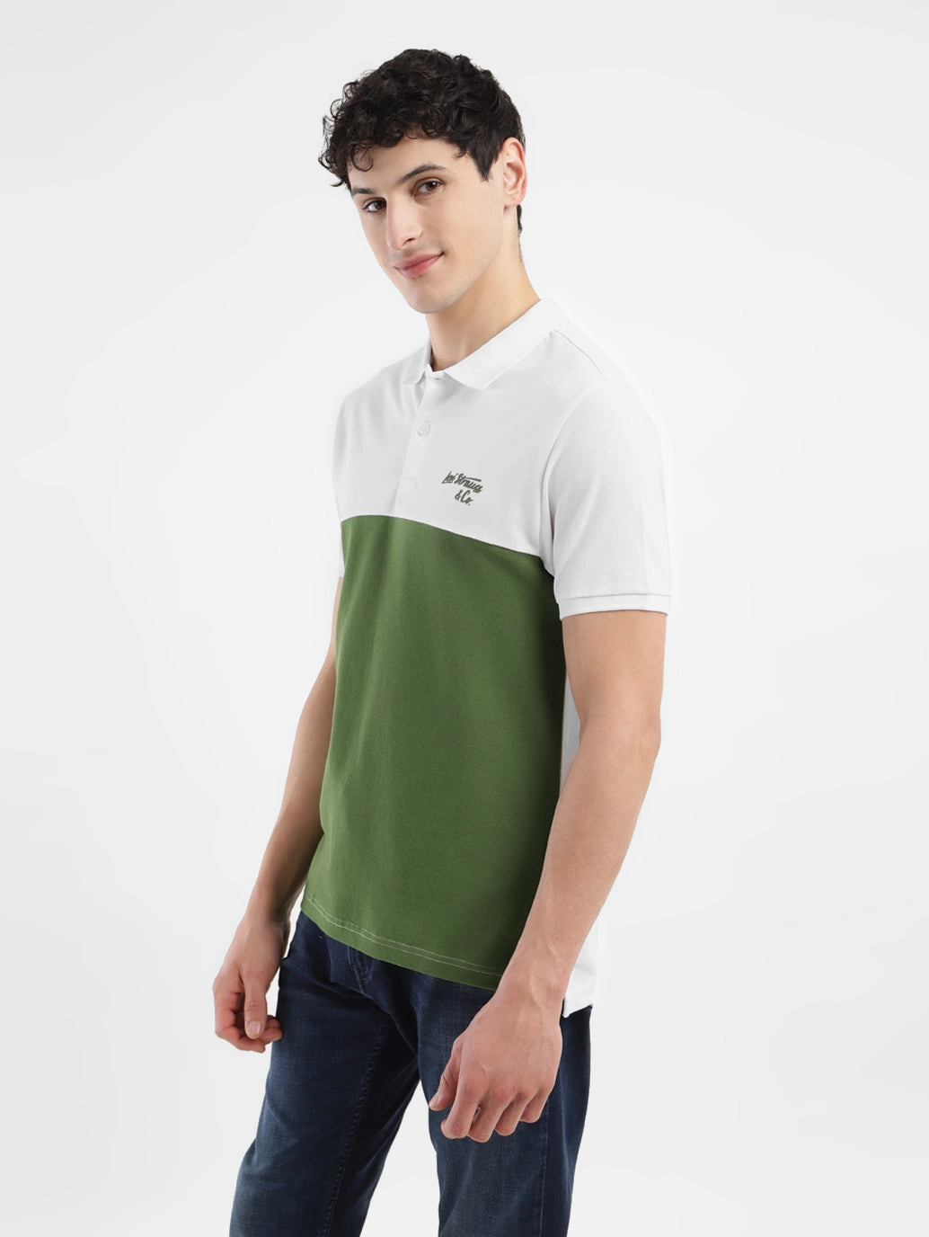 Men's Colorblock Polo T-shirt Fitted Wear