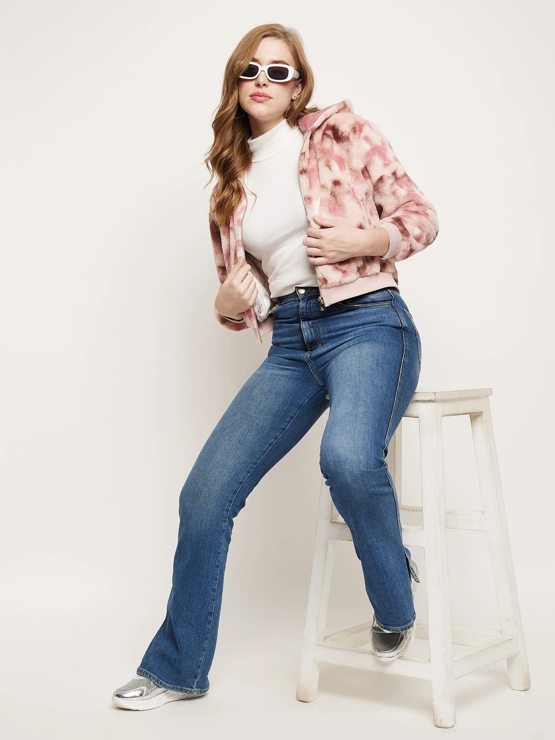 Madame Blush Fleece Tie-Dye Hooded Sweatshirt Graduation wear Product improvement