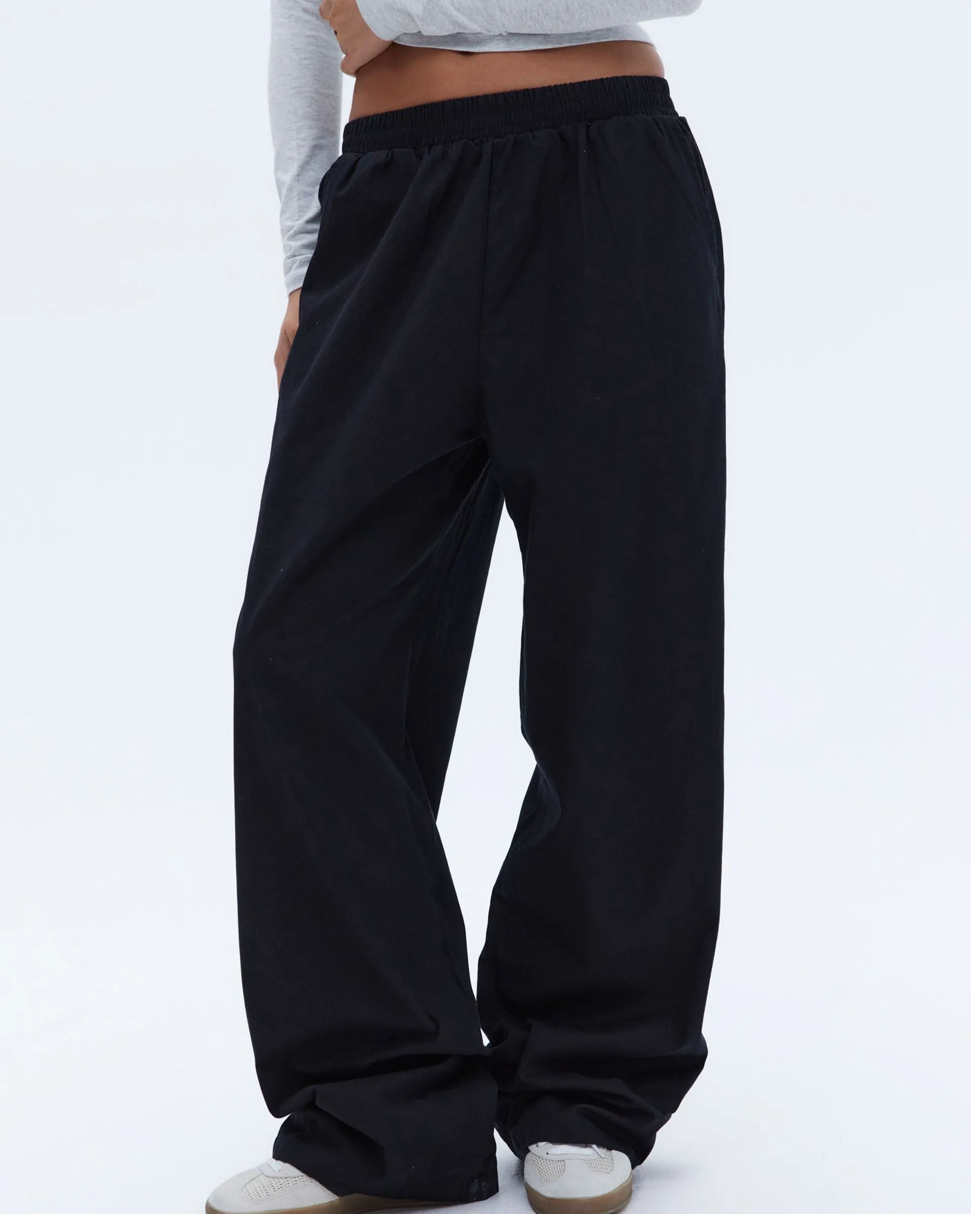 Walk Friendly Cotton Pull on Pants - Black