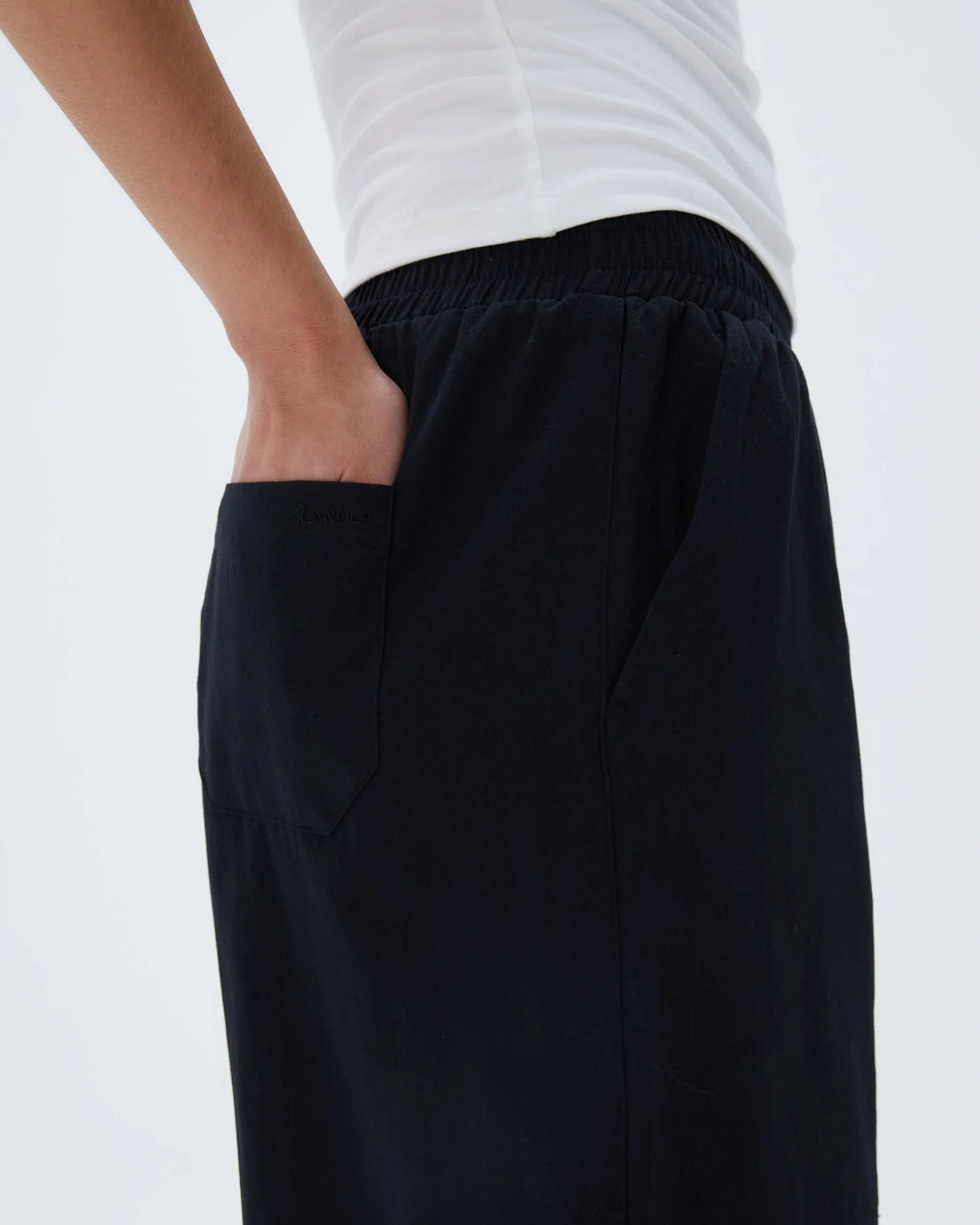 Dynamic Flex Panels Cotton Pull on Pants - Black
