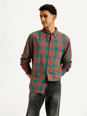 Easy Styling Men's Checkered Slim Fit Shirt