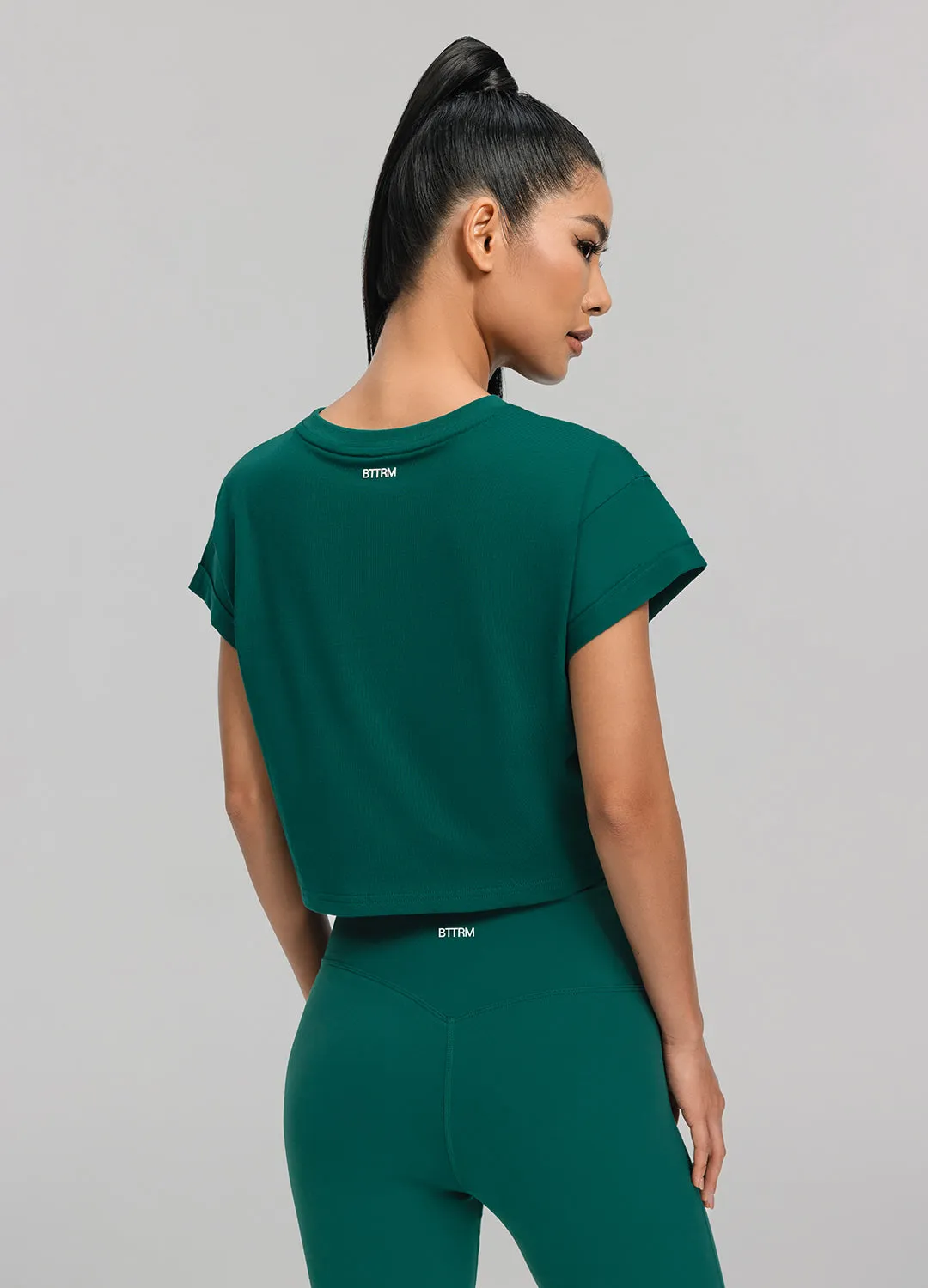 Cropped Cotton T-Shirt Top Rated Versatile Fit