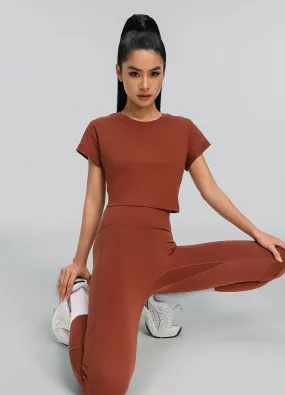 Cropped Cotton T-Shirt quick-drying Breathable Style