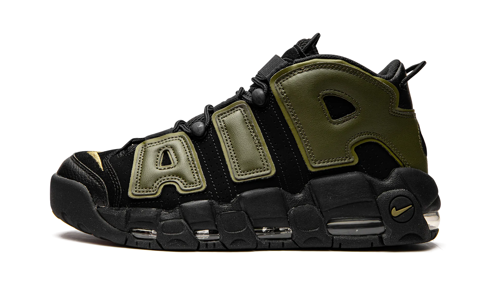 Comfortable Velcro Mid Arch Support Air More Uptempo 96 "Rough Green"