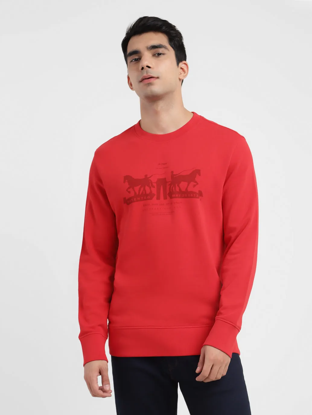 suitable for holidays Men's Brand Logo Crew Neck Sweatshirt