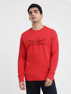 Gym Wear Men's Brand Logo Crew Neck Sweatshirt
