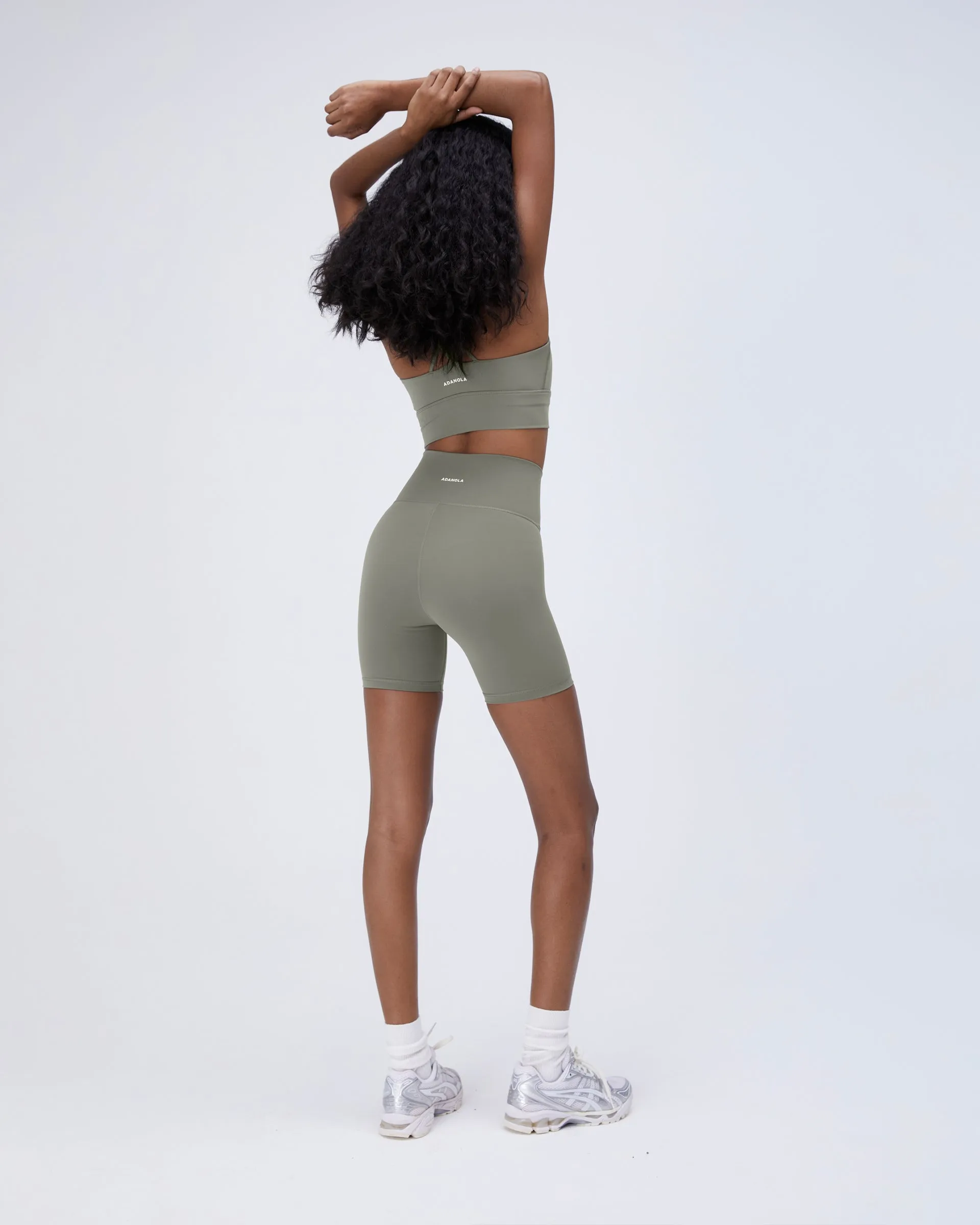 Eco Friendly Fabric Breezy Vibe Ultimate Wrap Over Crop Shorts - Olive Green