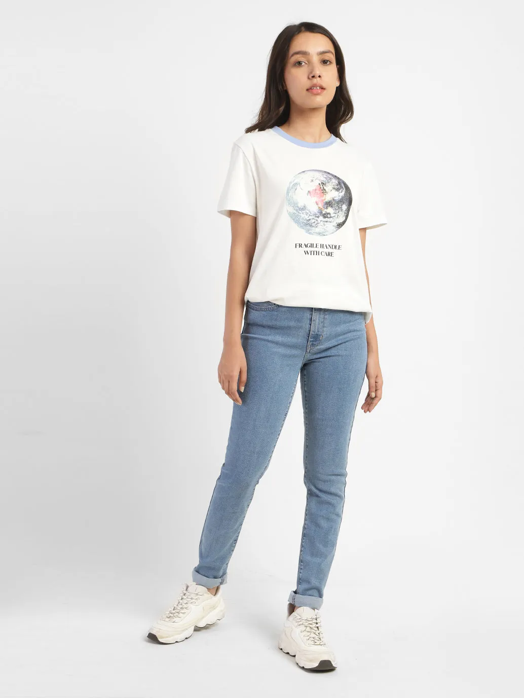 Foundation Wear Women's 721 Blue Skinny Fit High Rise Jeans