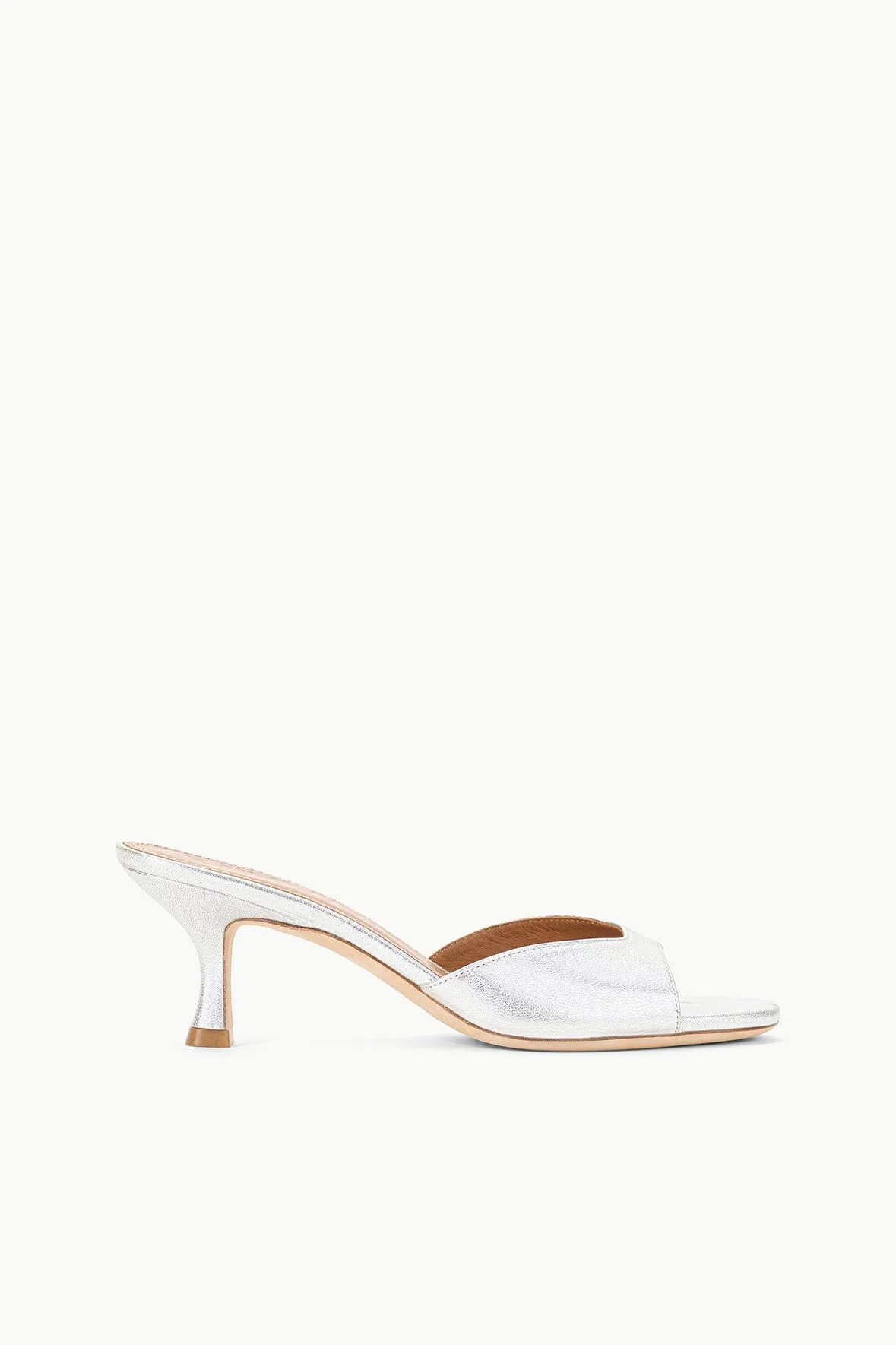 Padded collar BRIGITTE MULE | SILVER