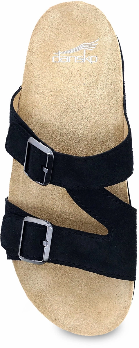 Dayna - Black Suede Sporty Outdoor Sandals Trendy