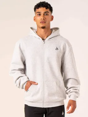 Reinforced Hems Emerge Track Jacket - Snow Grey Marl