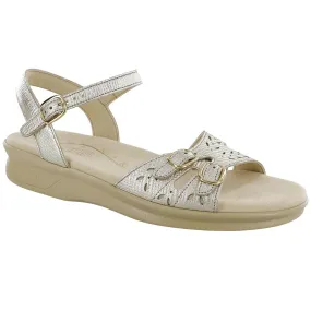 Chic Sporty Sandals Everyday Walking Shoes Duo - Gold Linen