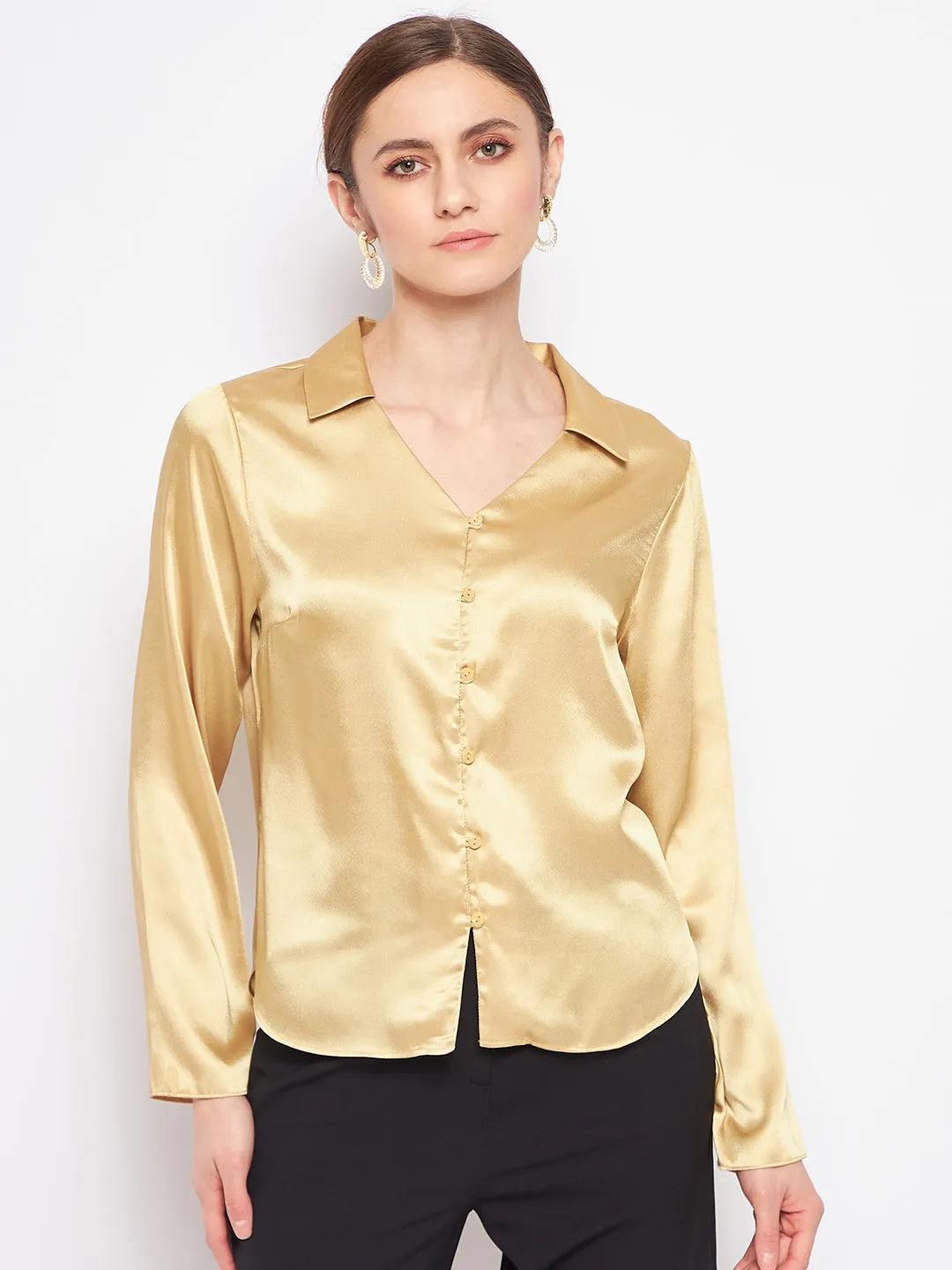 Fashionable Pick Fashionable Layer Madame Mustard Satin Shirt
