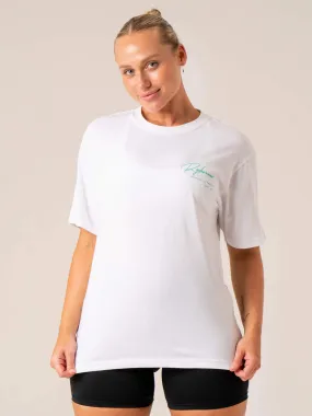 Regular Fit SoftenedNeckline Signature T-Shirt - White