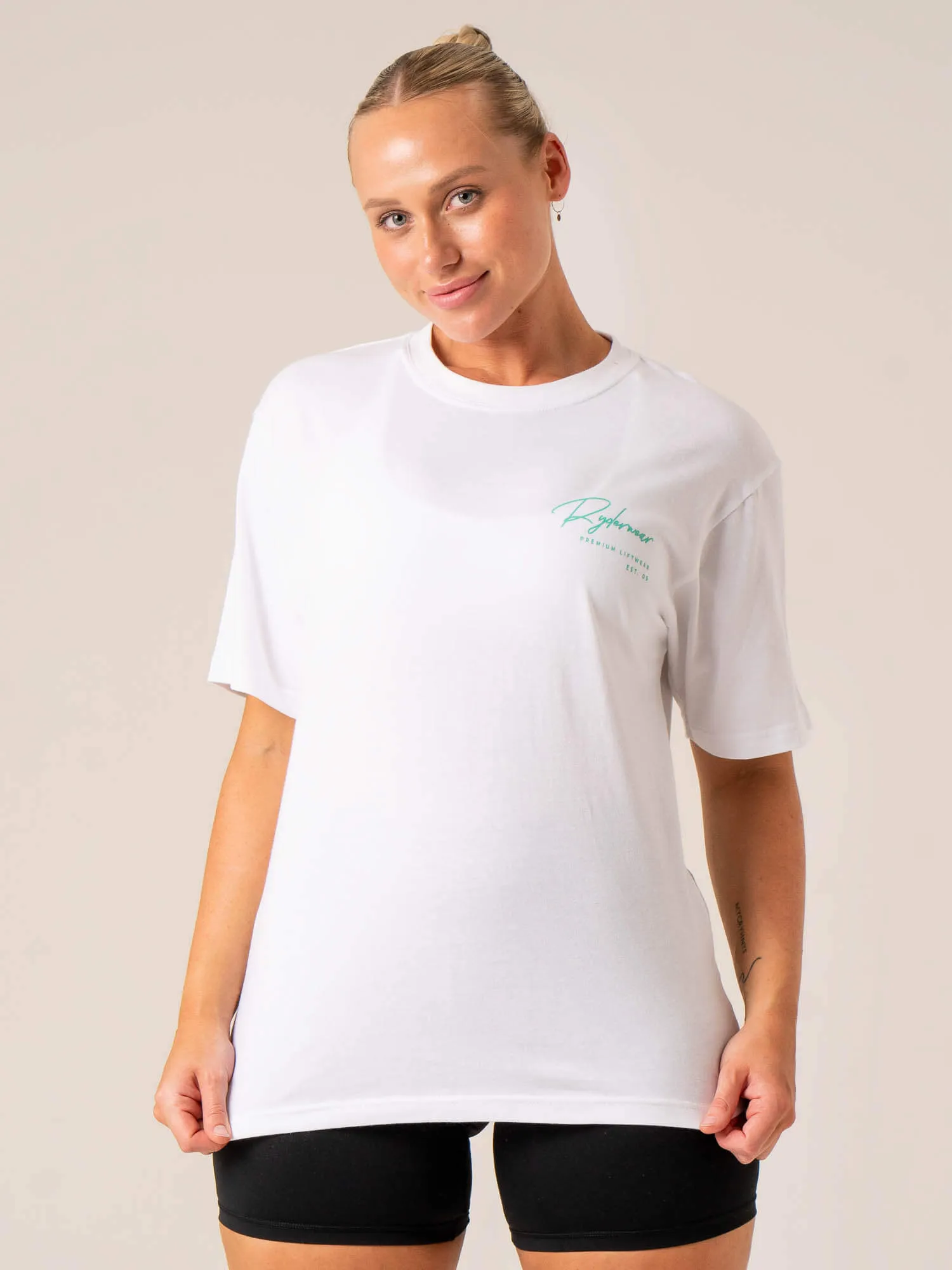 Regular Fit SoftenedNeckline Signature T-Shirt - White