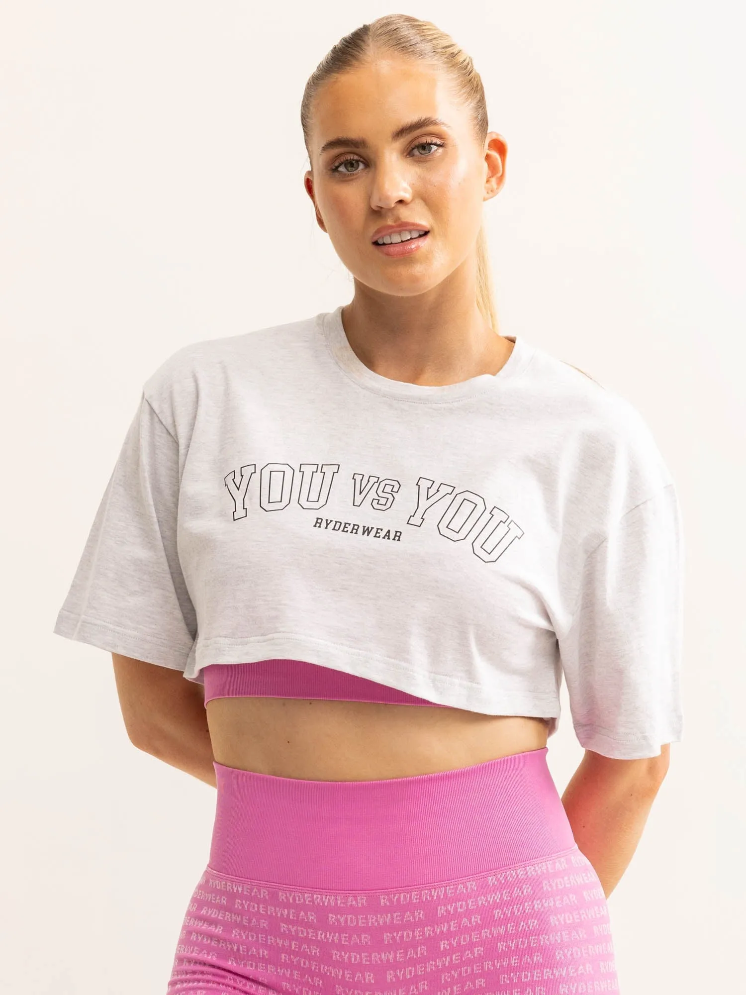 Comfy and Versatile Sporty Appeal You vs You T-Shirt - Snow Marl