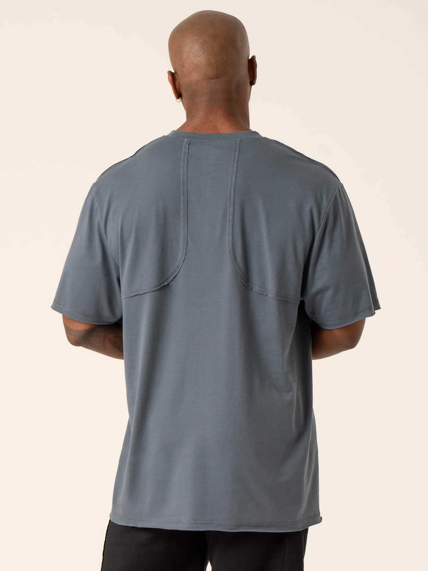 Light Casual Wear Dynamic Oversized T-Shirt - Petrol